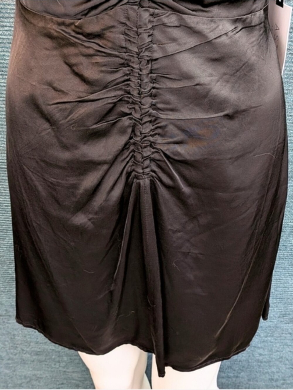 ASTR The Label Peony Black Ruched Satin Mini-Dress NWT - Picture 8 of 16